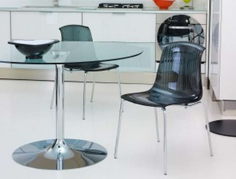 ALLEGRA BLACK TRANSP. CHAIR 50x54x82