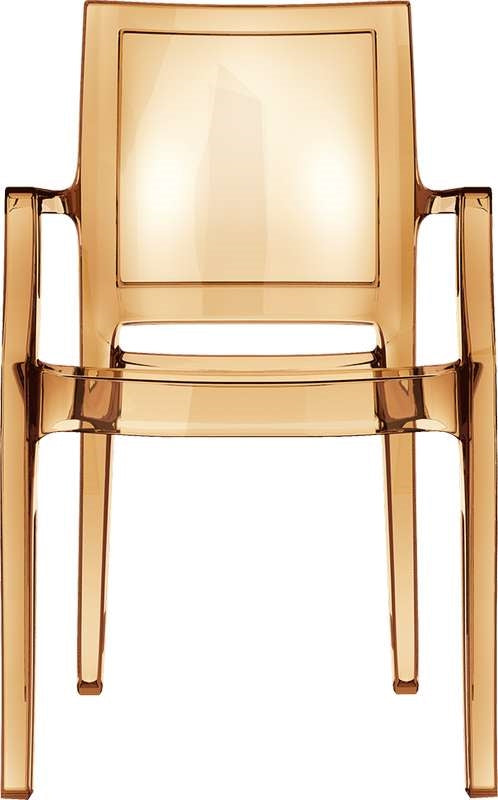 ARTHUR AMBER TRANSP. ARMCHAIR 56x60x91