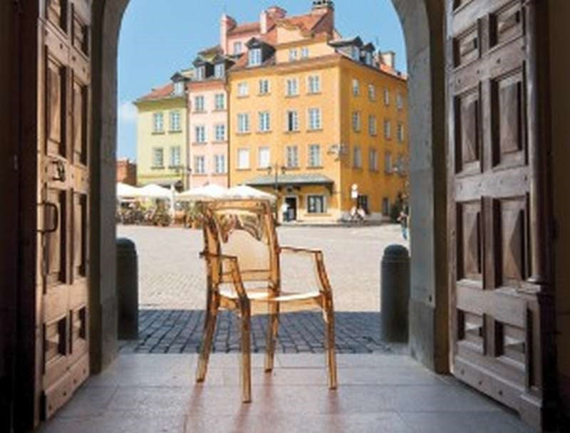 ARTHUR AMBER TRANSP. ARMCHAIR 56x60x91