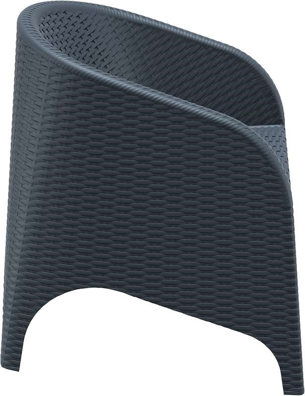 ARUBA DARK GREY ΠΟΛΥΘΡΟΝΑ ΠΟΛ/ΝΙΟΥ 74X75X80εκ.