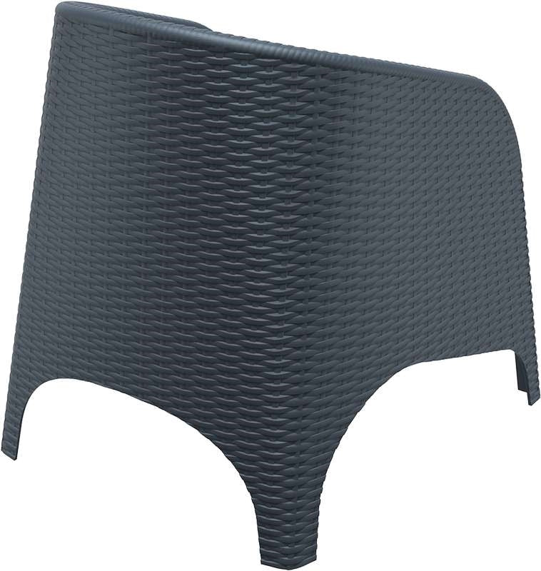 ARUBA DARK GREY ΠΟΛΥΘΡΟΝΑ ΠΟΛ/ΝΙΟΥ 74X75X80εκ.
