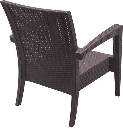 MIAMI BROWN ARMCHAIR POLYPROPYLENE 72x76x89