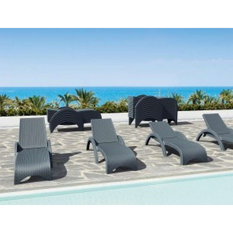 FIJI ΞΑΠΛΩΣΤΡΑ DARK GREY ΠΟΛ/ΝΙΟΥ 73x187x44