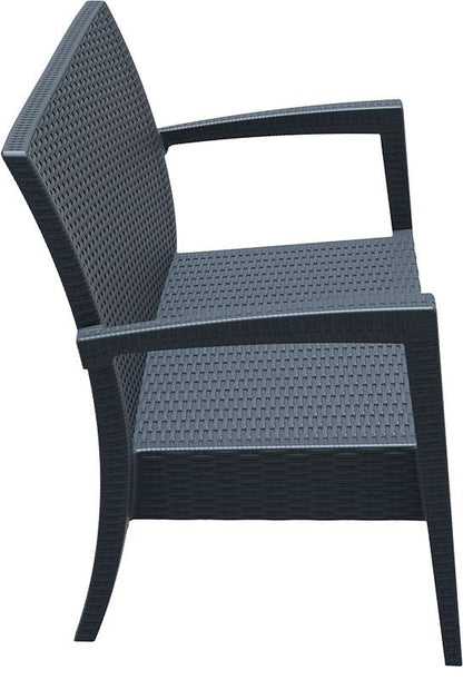 MIAMI DARK GREY ΚΑΝΑΠΕΣ ΠΟΛ/ΝΙΟΥ 128x77x89