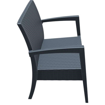 MIAMI DARK GREY ΚΑΝΑΠΕΣ ΠΟΛ/ΝΙΟΥ 128x77x89