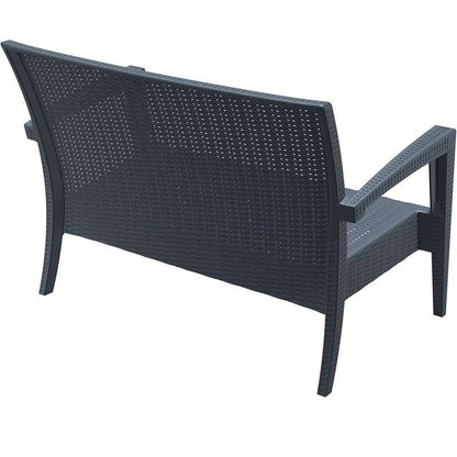 MIAMI DARK GREY ΚΑΝΑΠΕΣ ΠΟΛ/ΝΙΟΥ 128x77x89