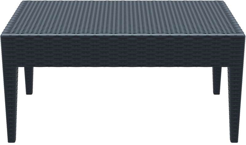 MIAMI DARK GREY ΤΡΑΠΕΖΙ ΠΟΛ/ΝΙΟΥ 92x53x45