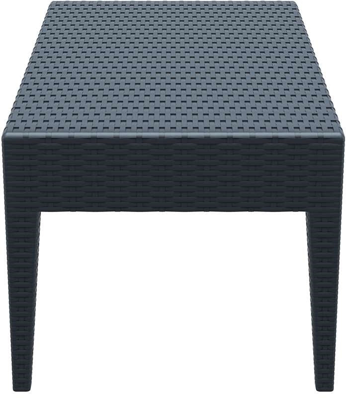 MIAMI DARK GREY ΤΡΑΠΕΖΙ ΠΟΛ/ΝΙΟΥ 92x53x45