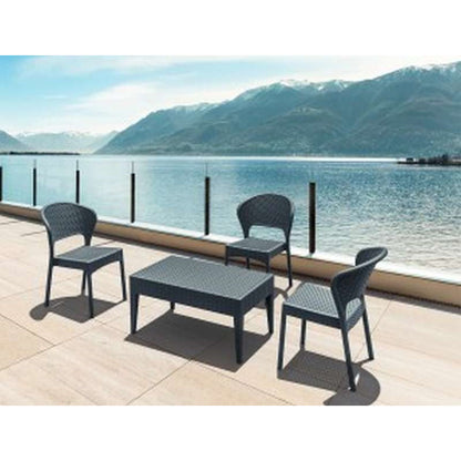 MIAMI DARK GREY ΤΡΑΠΕΖΙ ΠΟΛ/ΝΙΟΥ 92x53x45