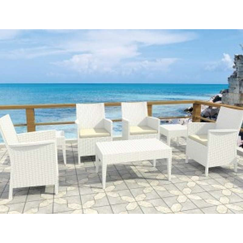 MIAMI WHITE ΤΡΑΠΕΖΙ ΠΟΛ/ΝΙΟΥ 92x53x45