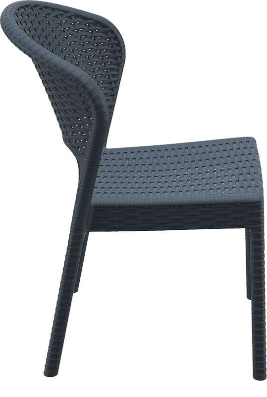 DAYTONA DARK GREY ΚΑΡΕΚΛΑ ΠΟΛ/ΝΙΟΥ 55X61X81εκ.