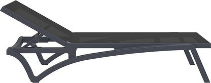 PACIFIC ΞΑΠΛΩΣΤΡΑ DARK GREY/BLACK ΠΟΛ/ΝΙΟΥ 193x68x35