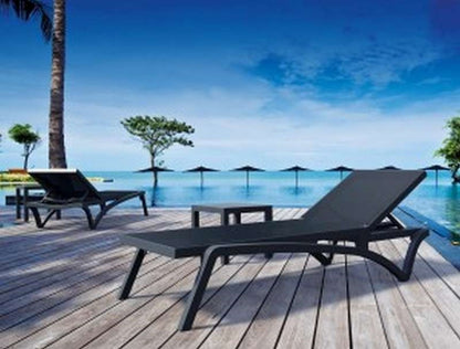 PACIFIC ΞΑΠΛΩΣΤΡΑ DARK GREY/BLACK ΠΟΛ/ΝΙΟΥ 193x68x35