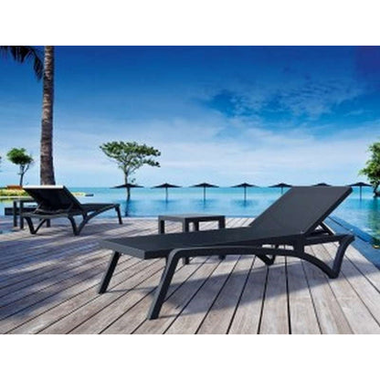 PACIFIC ΞΑΠΛΩΣΤΡΑ DARK GREY/BLACK ΠΟΛ/ΝΙΟΥ 193x68x35