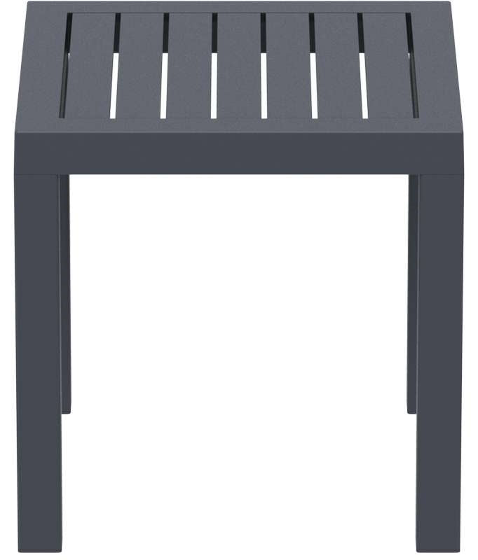 OCEAN DARK GREY POLYWOOD TABLE 45x45x45