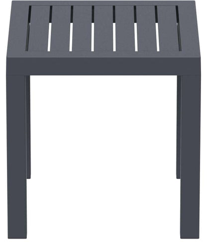 OCEAN DARK GREY POLYWOOD TABLE 45x45x45