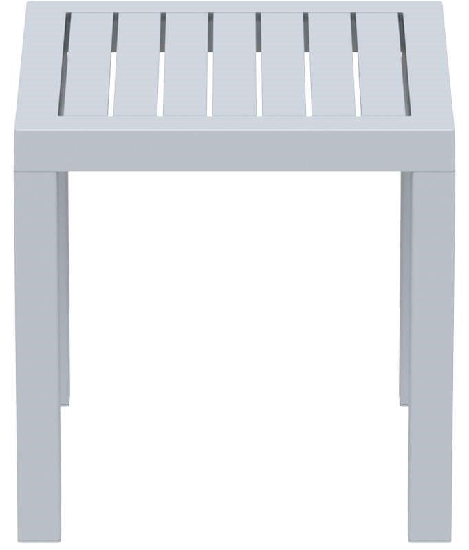 OCEAN SILVER GREY POL/NIUM TABLE 45x45x45