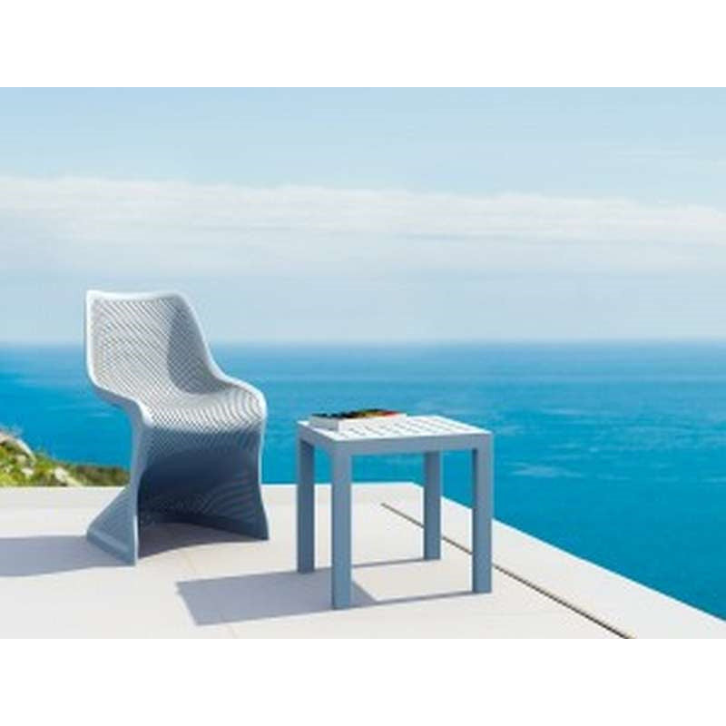 OCEAN SILVER GREY ΤΡΑΠΕΖΙ ΠΟΛ/ΝΙΟΥ 45x45x45
