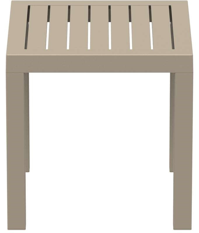 OCEAN TAUPE POLYRATTAN TABLE 45x45x45