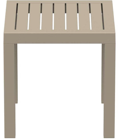 OCEAN TAUPE POLYRATTAN TABLE 45x45x45