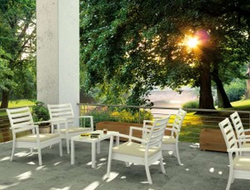 OCEAN WHITE PLASTIC TABLE 90x45x45