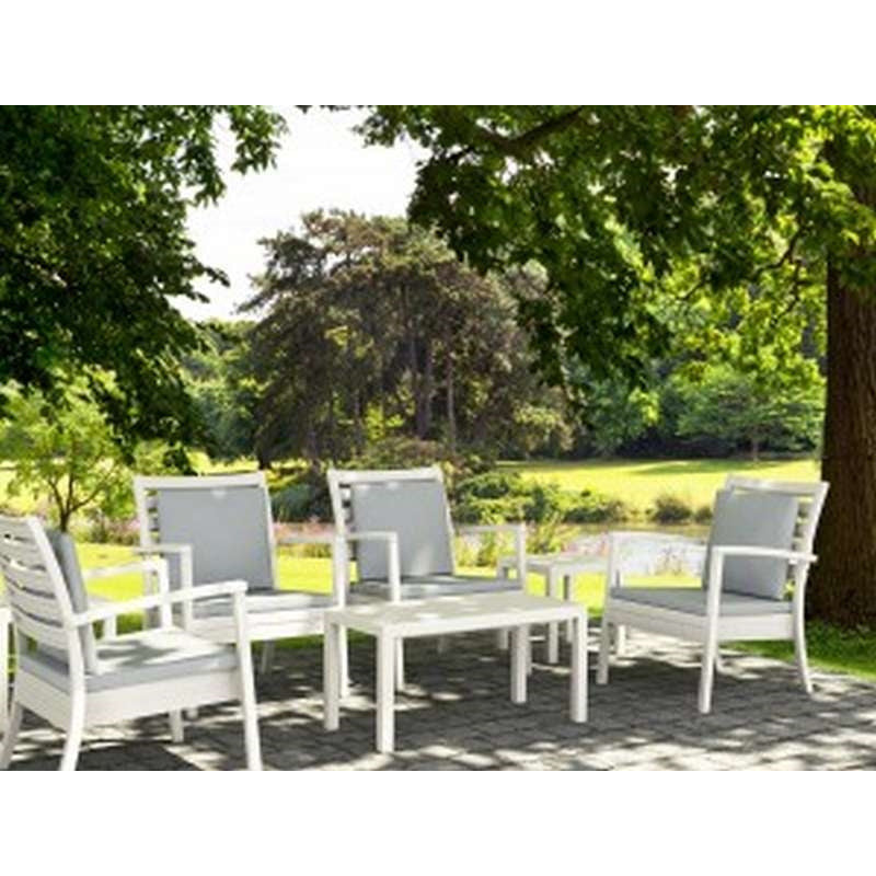 OCEAN SILVER GREY ΤΡΑΠΕΖΙ ΠΟΛ/ΝΙΟΥ 90x45x45