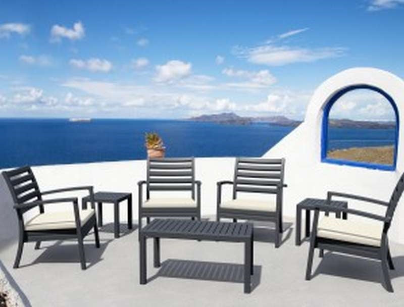 OCEAN DARK GREY ΤΡΑΠΕΖΙ ΠΟΛ/ΝΙΟΥ 90x45x45