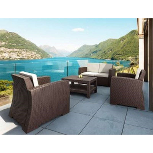 MONACO BROWN 2ΘΕΣΙΟΣ ΚΑΝΑΠΕΣ ΠΟΛ/ΝΙΟΥ 140x79x79