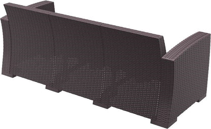 MONACO BROWN 3ΘΕΣΙΟΣ ΚΑΝΑΠΕΣ ΠΟΛ/ΝΙΟΥ 198x79x79