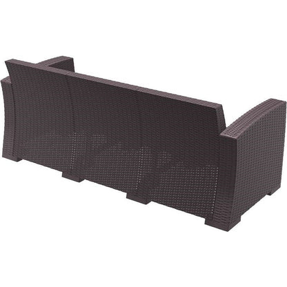 MONACO BROWN 3ΘΕΣΙΟΣ ΚΑΝΑΠΕΣ ΠΟΛ/ΝΙΟΥ 198x79x79