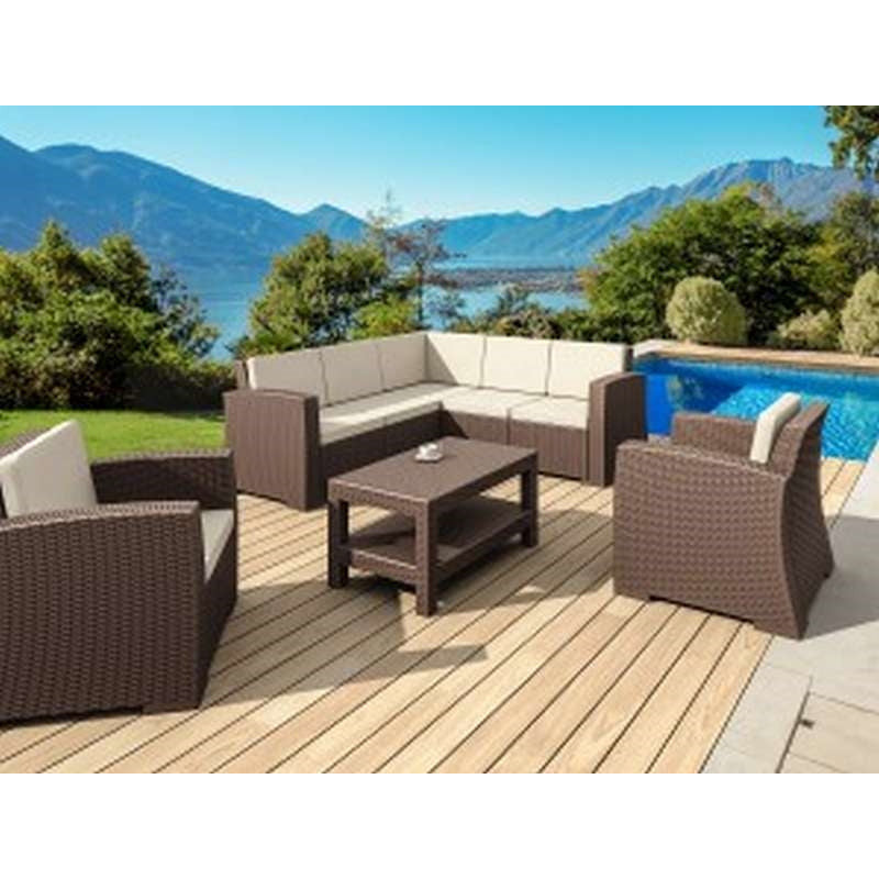 MONACO BROWN ΓΩΝΙΑ ΠΟΛ/ΝΙΟΥ 207x207x79