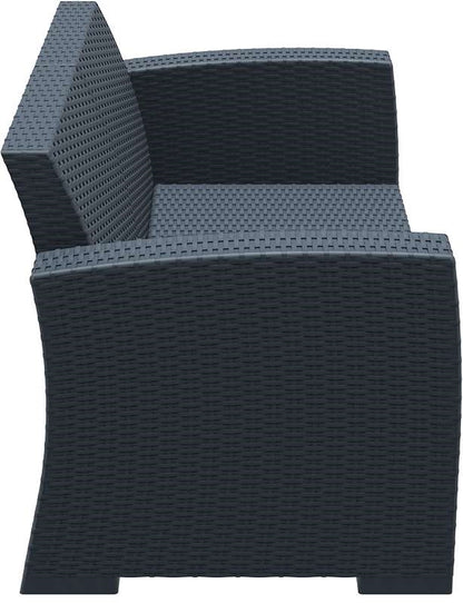MONACO DARK GREY 2ΘΕΣΙΟΣ ΚΑΝΑΠΕΣ ΠΟΛ/ΝΙΟΥ 140x79x79