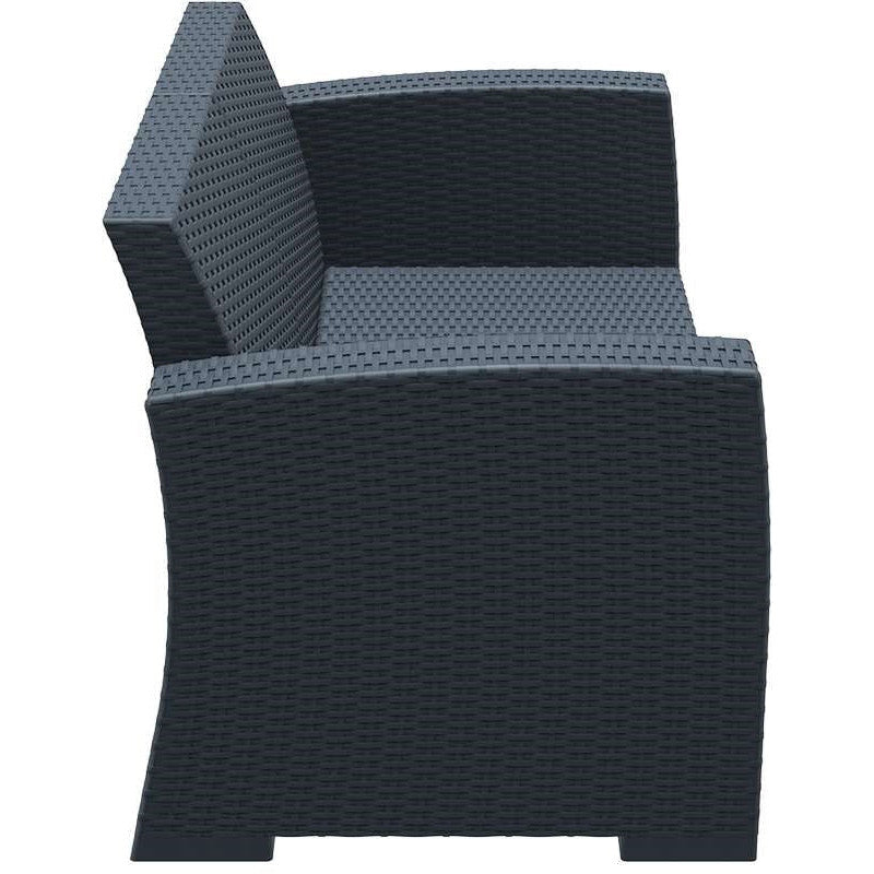 MONACO DARK GREY 2ΘΕΣΙΟΣ ΚΑΝΑΠΕΣ ΠΟΛ/ΝΙΟΥ 140x79x79
