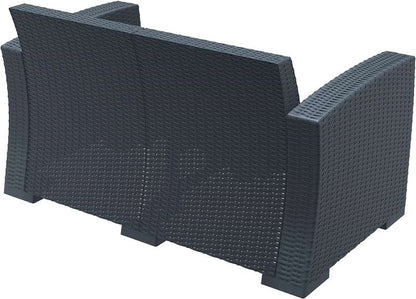 MONACO DARK GREY 2ΘΕΣΙΟΣ ΚΑΝΑΠΕΣ ΠΟΛ/ΝΙΟΥ 140x79x79
