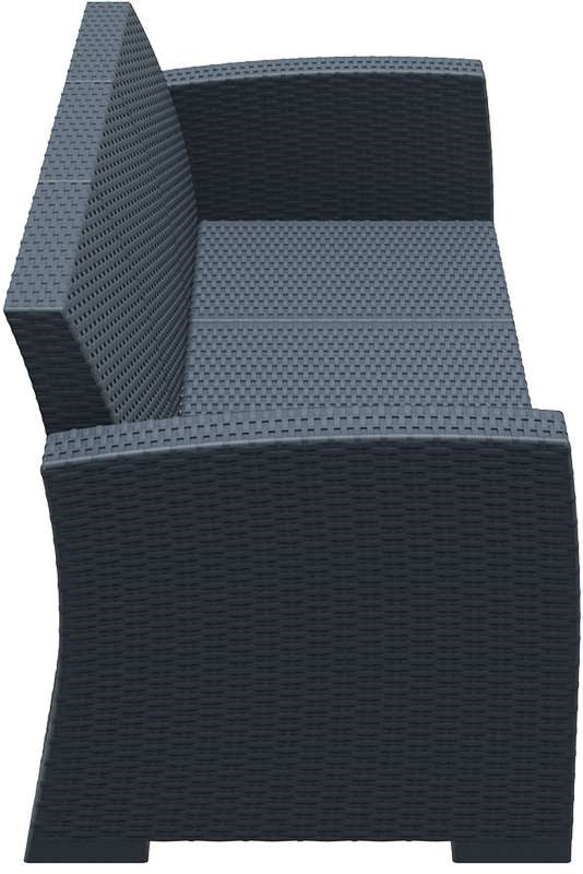 MONACO DARK GREY 3ΘΕΣΙΟΣ ΚΑΝΑΠΕΣ ΠΟΛ/ΝΙΟΥ 198x79x79