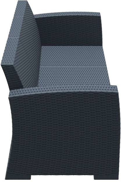 MONACO DARK GREY 3ΘΕΣΙΟΣ ΚΑΝΑΠΕΣ ΠΟΛ/ΝΙΟΥ 198x79x79