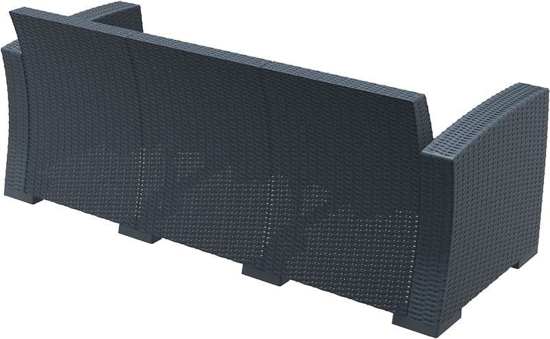 MONACO DARK GREY 3ΘΕΣΙΟΣ ΚΑΝΑΠΕΣ ΠΟΛ/ΝΙΟΥ 198x79x79