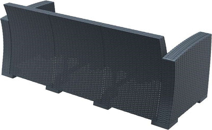 MONACO DARK GREY 3ΘΕΣΙΟΣ ΚΑΝΑΠΕΣ ΠΟΛ/ΝΙΟΥ 198x79x79
