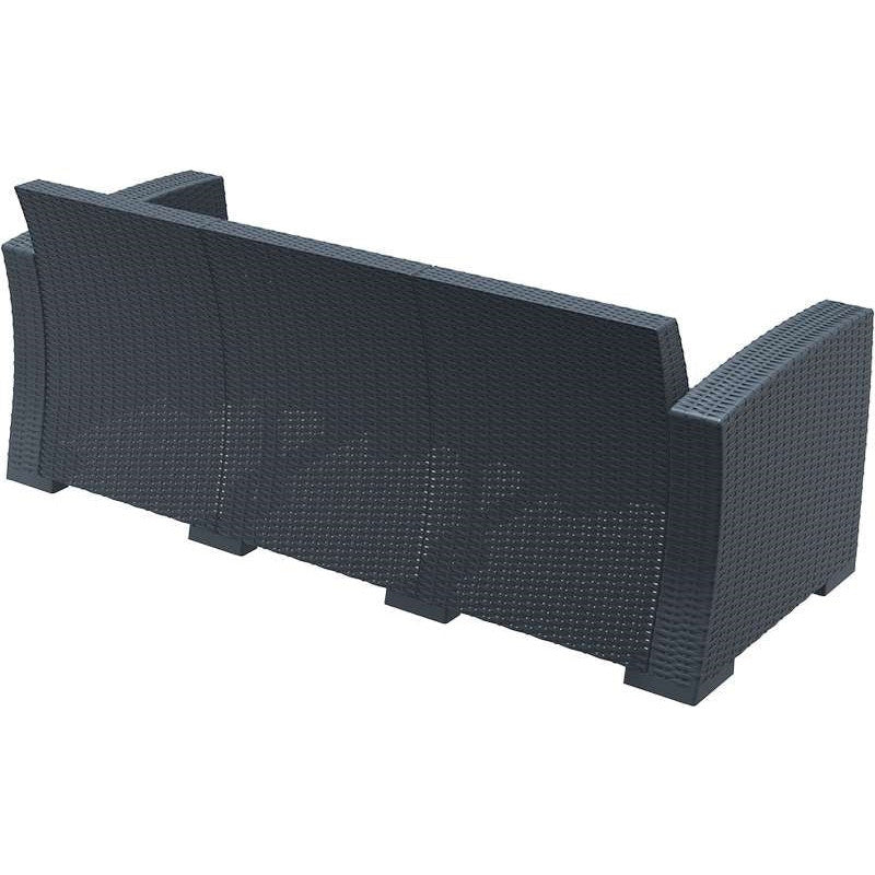 MONACO DARK GREY 3ΘΕΣΙΟΣ ΚΑΝΑΠΕΣ ΠΟΛ/ΝΙΟΥ 198x79x79