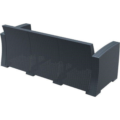 MONACO DARK GREY 3ΘΕΣΙΟΣ ΚΑΝΑΠΕΣ ΠΟΛ/ΝΙΟΥ 198x79x79