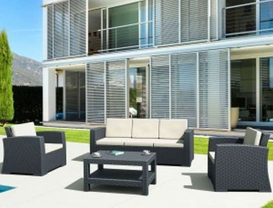 MONACO DARK GREY 3ΘΕΣΙΟΣ ΚΑΝΑΠΕΣ ΠΟΛ/ΝΙΟΥ 198x79x79
