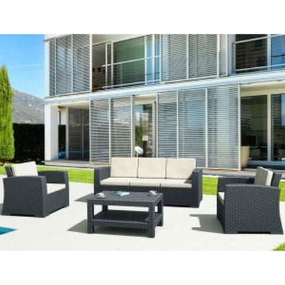 MONACO DARK GREY 3ΘΕΣΙΟΣ ΚΑΝΑΠΕΣ ΠΟΛ/ΝΙΟΥ 198x79x79