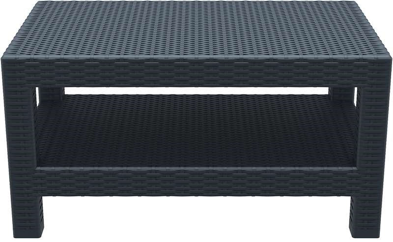 MONACO DARK GREY ΤΡΑΠΕΖΙ ΠΟΛ/ΝΙΟΥ 92x57x45