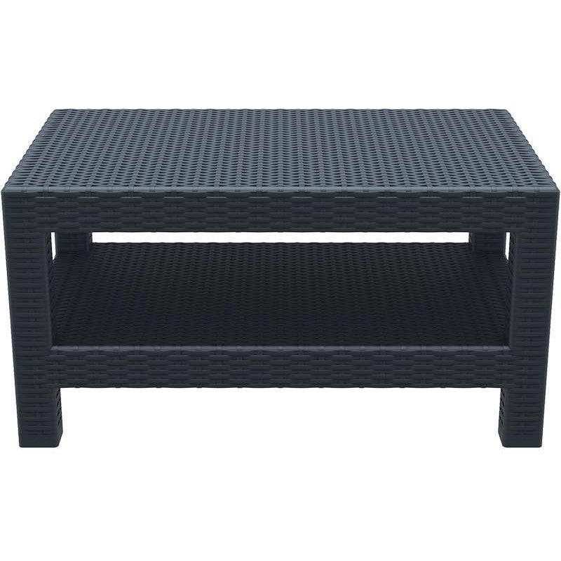 MONACO DARK GREY ΤΡΑΠΕΖΙ ΠΟΛ/ΝΙΟΥ 92x57x45