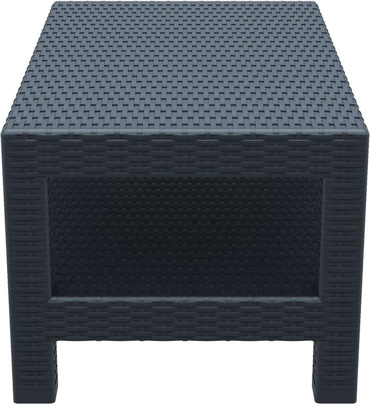 MONACO DARK GREY ΤΡΑΠΕΖΙ ΠΟΛ/ΝΙΟΥ 92x57x45