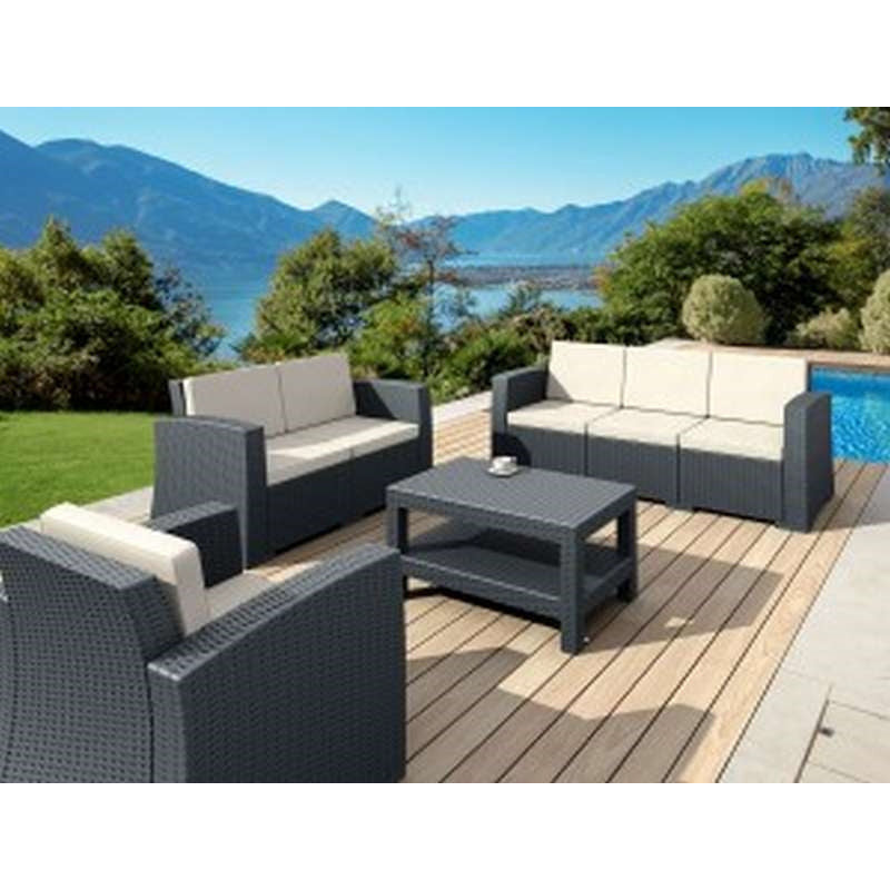 MONACO DARK GREY ΤΡΑΠΕΖΙ ΠΟΛ/ΝΙΟΥ 92x57x45
