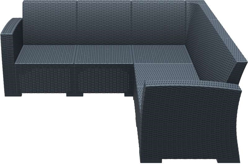 MONACO DARK GREY ΓΩΝΙΑ ΠΟΛ/ΝΙΟΥ 207x207x79