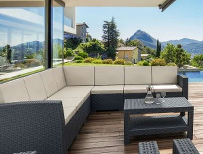 MONACO DARK GREY ΓΩΝΙΑ ΠΟΛ/ΝΙΟΥ 207x207x79