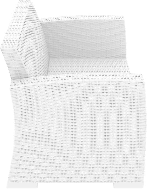 MONACO WHITE 2ΘΕΣΙΟΣ ΚΑΝΑΠΕΣ ΠΟΛ/ΝΙΟΥ 140x79x79