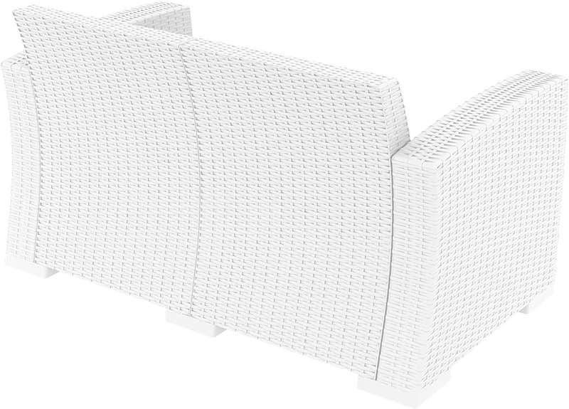 MONACO WHITE 2ΘΕΣΙΟΣ ΚΑΝΑΠΕΣ ΠΟΛ/ΝΙΟΥ 140x79x79